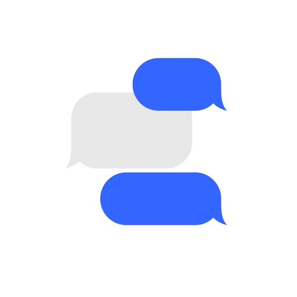 Message Service Flat Bubbles Icon Set — Stock Vector