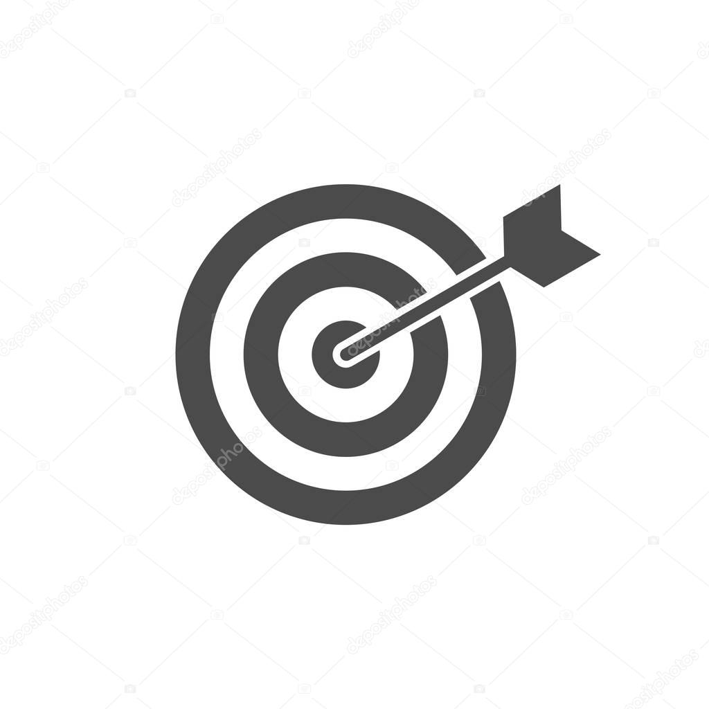 Abstract target flat design icon illustration
