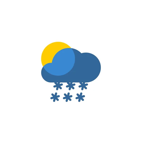 Vector weather snow flat style symbol icon