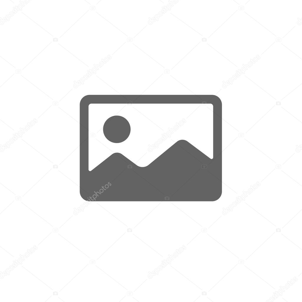 Flat design landscape and image photo icon