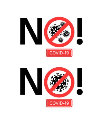 Coronavirus Covid-19 2019-nCoV vektör dur işareti yok.