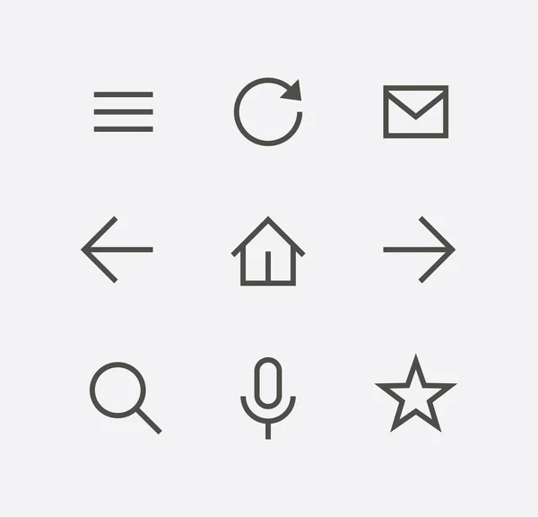 Conjunto de iconos de diseño web de interfaz de usuario abstracta . — Archivo Imágenes Vectoriales