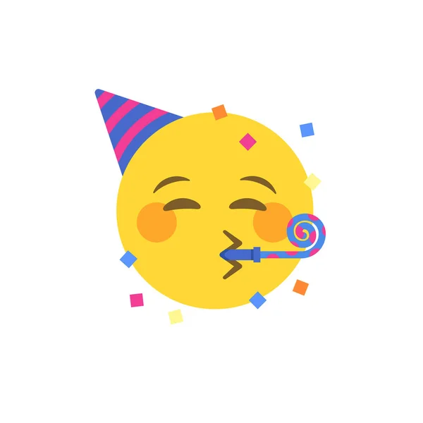 Festa di compleanno faccia emoticon icona emoji Illustrazioni Stock Royalty Free