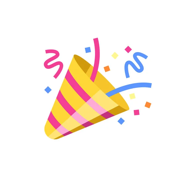 ( 영어 ) Party confetti Firework emoticon illustration. 스톡 일러스트레이션