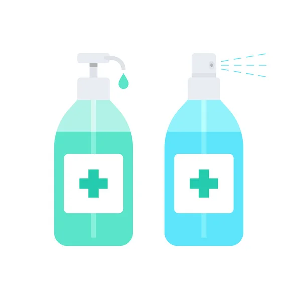 Hand sanitizer vector bottle icons Royalty Free Stock Vectors