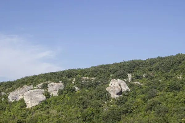 Des Formations Rocheuses Terrain Rocheux Skaa Calcaire Ancienne Gorge Dans — Photo