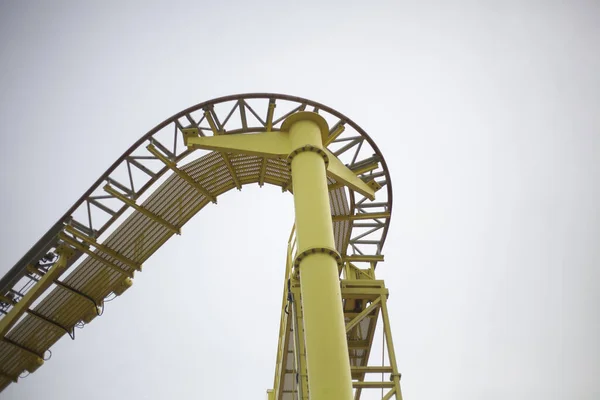Roller Coaster Amusement Park Relax Fun Amusement Fun Townspeople Rail — Stock Photo, Image