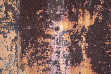 Paslı doku. Eski metal.