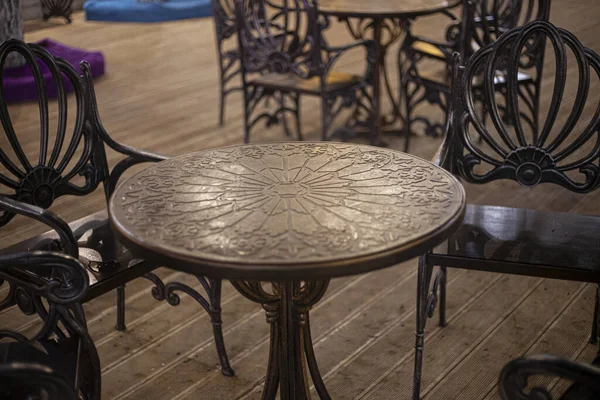 Wrought iron table. — Stock Photo, Image