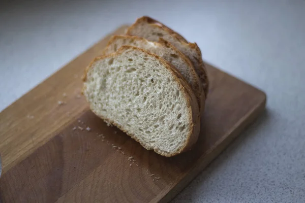 Bílý chleba nakrájený — Stock fotografie