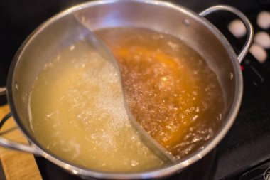 Çin yemeği hotpot iki stilleri shabu çorba