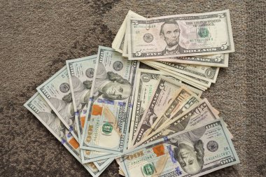 Dolar banknotları. Nakit Para Amerikan Doları, Amerikan Doları.