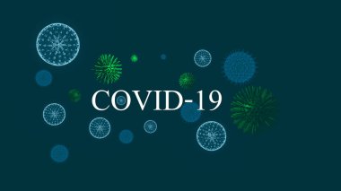 Kan damarlarındaki Covid Virüsü. COVID-19.Coronavirus hastalığı 3 boyutlu enfeksiyon..