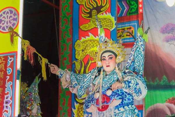 Kalasin Thailand December 2017 Actor Make Performance Chinese Opera Chinese — Stock Photo, Image