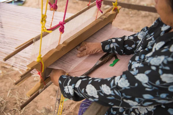 Mujeres Tejiendo Tradicionales Fábricas Tailandesas Tailandia Imagen de stock