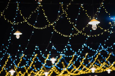 Dekoratif ışıklar için küçük LED ışığı olan Bokeh gece lambası.