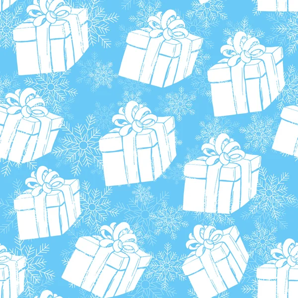 Gift boxes seamless pattern — Stock Vector
