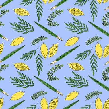 Sukkot seamless pattern background. clipart