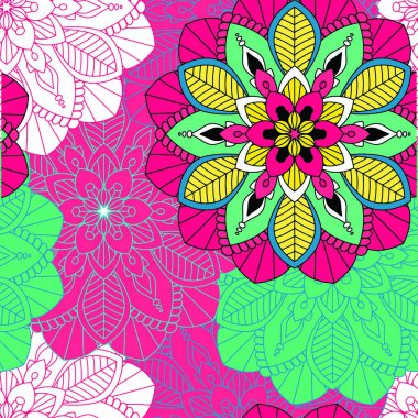 Mandala çiçek Seamless Modeli