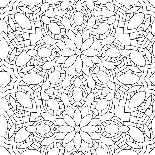 Doodles mandala motif sans couture — Image vectorielle