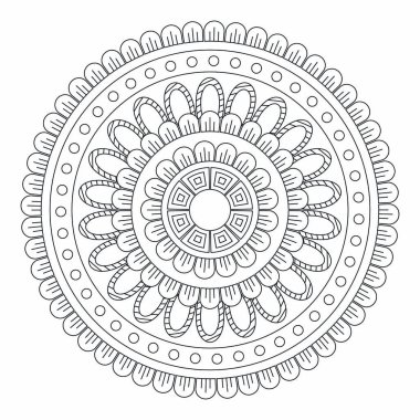 Çiçek Mandala vektör çizimi
