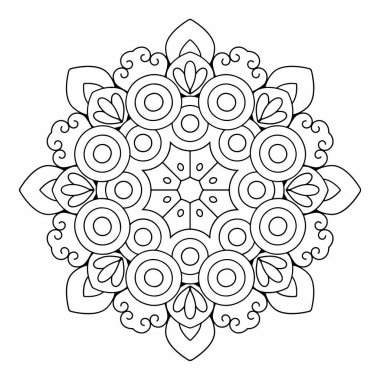 Çiçek Mandala vektör çizimi