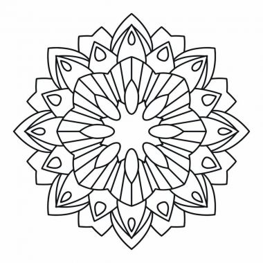 Çiçek Mandala vektör çizimi