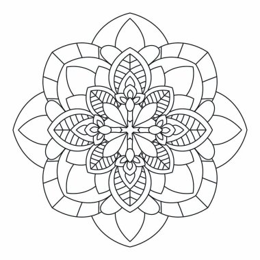 Çiçek Mandala vektör çizimi