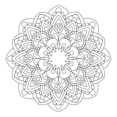 Çiçek Mandala vektör çizimi