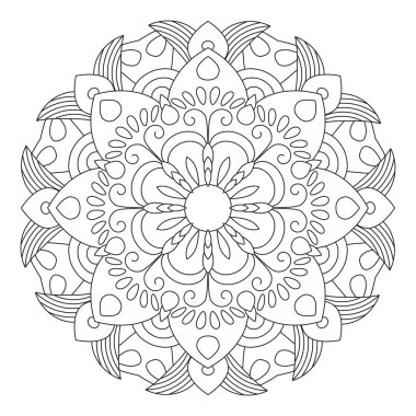Çiçek Mandala vektör çizimi