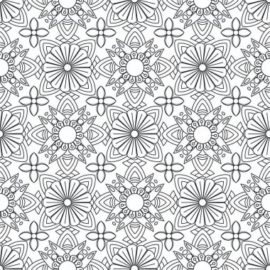 Karalamalar mandala seamless modeli