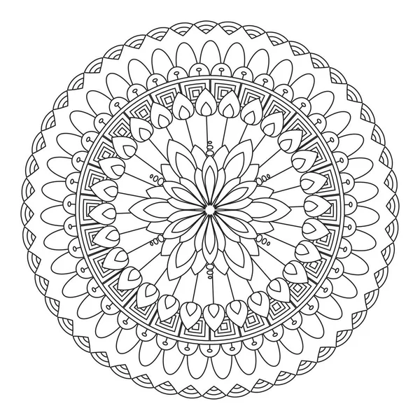 Kwiat Mandala wektor ilustracja — Wektor stockowy