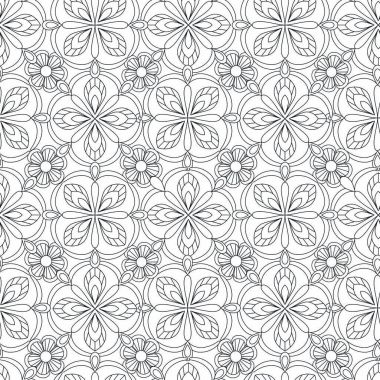 Karalamalar mandala seamless modeli