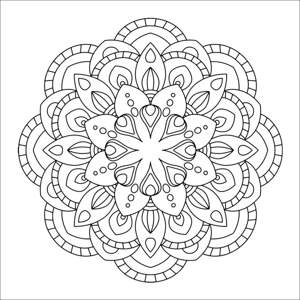 Illustration vectorielle Mandala fleur — Image vectorielle