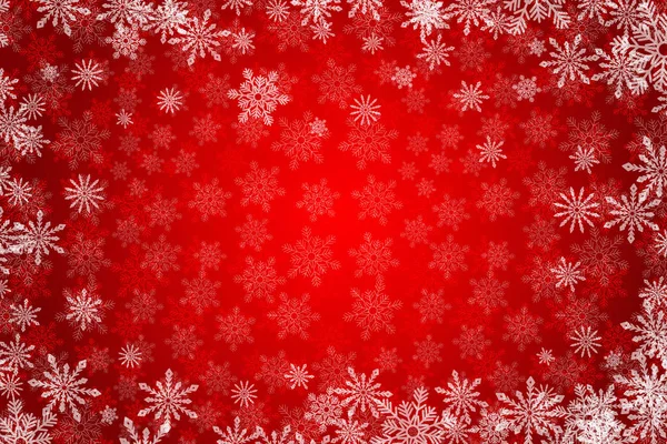 Red winter snowy background — Stock Vector