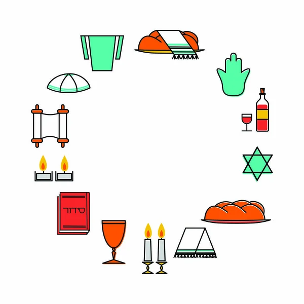 Shabbat shalom carte de voeux — Image vectorielle