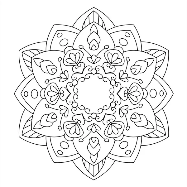 Çiçek Mandala vektör çizimi — Stok Vektör