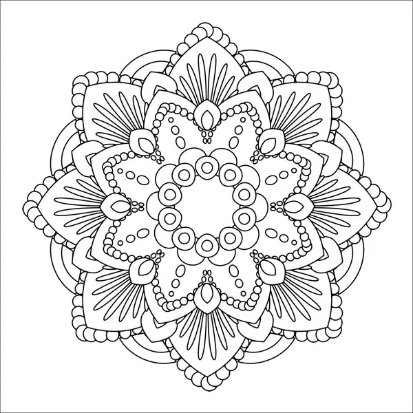 Flor Mandala vector ilustración — Vector de stock