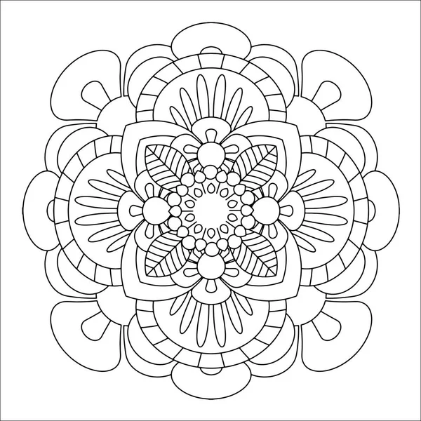 Bloem Mandala vector illustratie — Stockvector