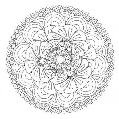 Çiçek Mandala vektör çizimi