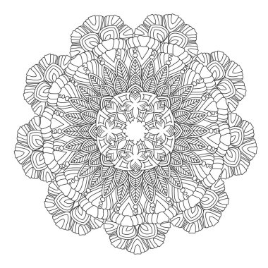 Çiçek Mandala vektör çizimi