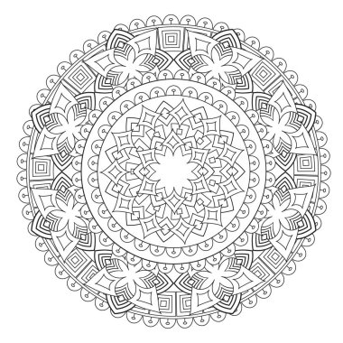 Çiçek Mandala vektör çizimi