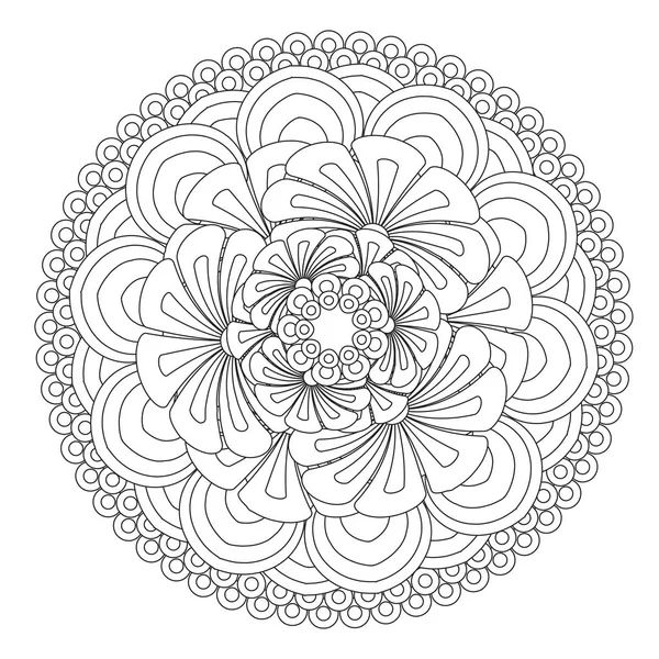 Illustration vectorielle Mandala fleur — Image vectorielle