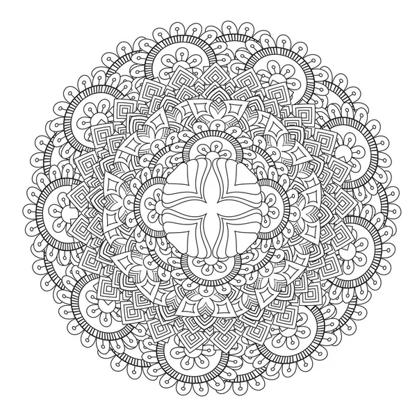 Flor Mandala vector ilustración — Vector de stock