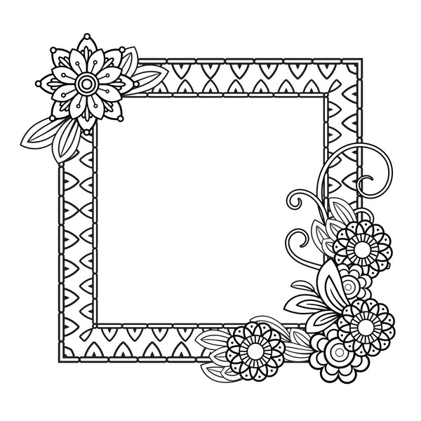 Flowers decorative frame — Stock Vector