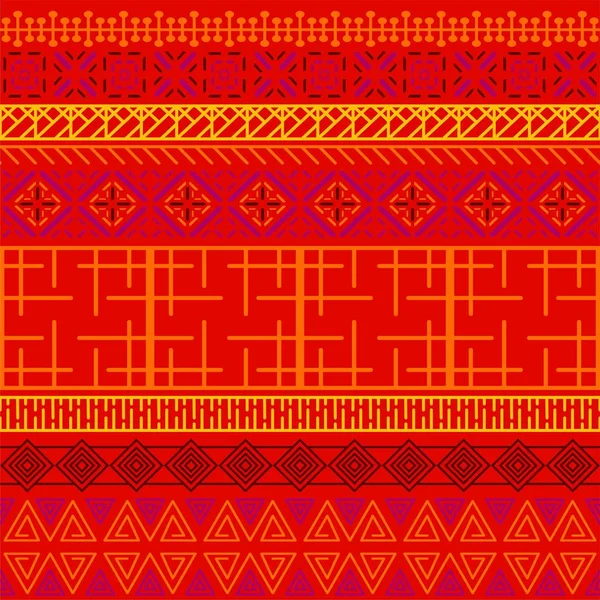 Tribal etnische naadloze patroon. — Stockvector