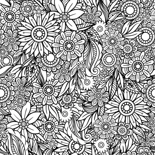 Bloemen naadloos patroon — Stockvector