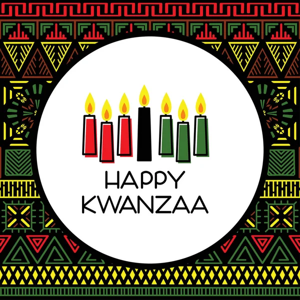 Glückliche kwanzaa Illustration — Stockvektor