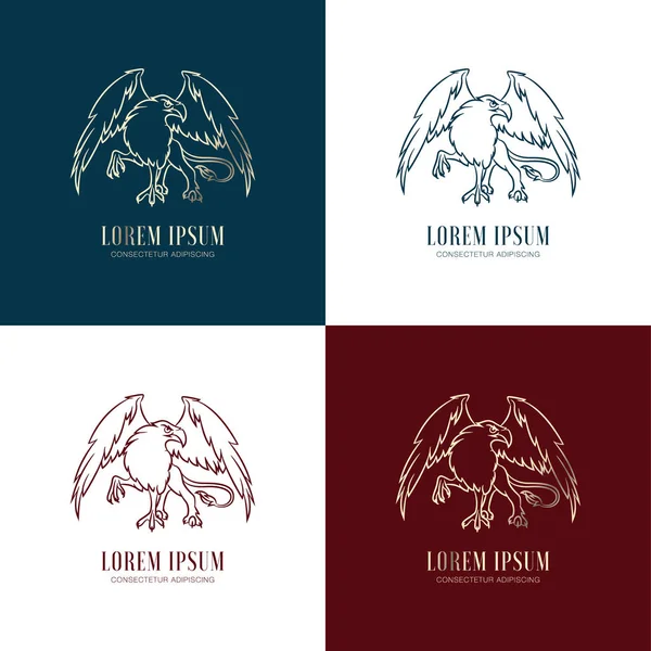 Griffin logo koymak. Lüks şirketler, bankalar, oteller, marka Mağazalar, restoranlar, vb için bu logo-ebilmek var olmak kullanılmış.