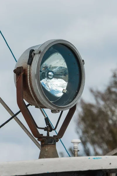 Boat headlight mounted on the roof — Stock Photo, Image